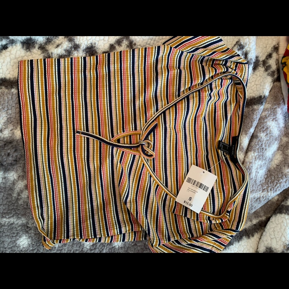 striped cropped f21 yee! ♡